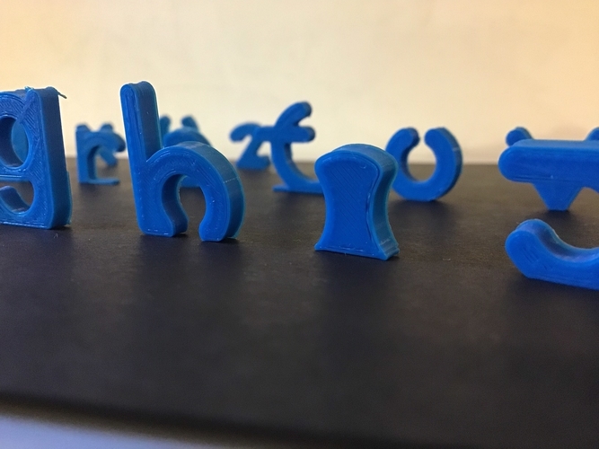 VERTICAL lowercase 3D letters STL file 3D Print 253156 VERTICAL lowercase 3D letters STL file 3D Print 253156