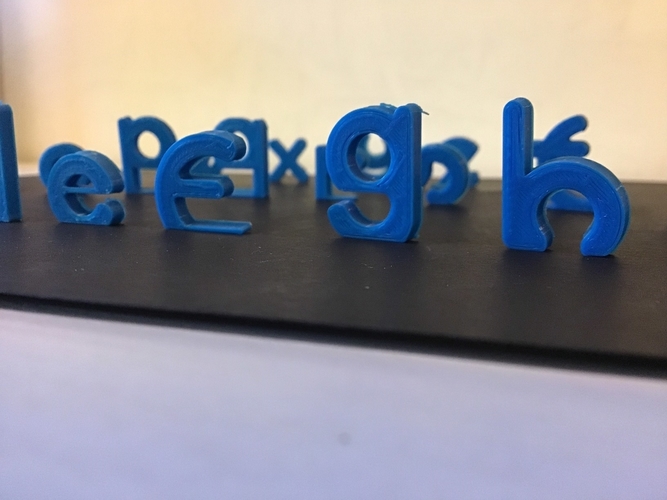 VERTICAL lowercase 3D letters STL file 3D Print 253157 VERTICAL lowercase 3D letters STL file 3D Print 253157