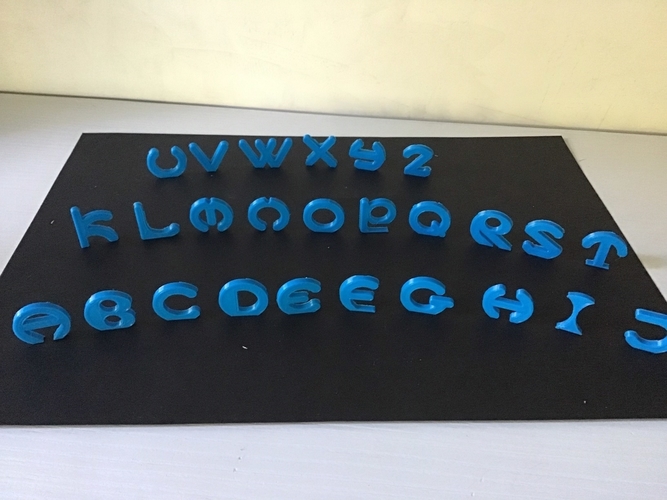 VERTICAL uppercase 3D letters STL file 3D Print 253160 VERTICAL uppercase 3D letters STL file 3D Print 253160