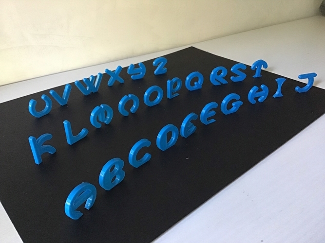 VERTICAL uppercase 3D letters STL file 3D Print 253162 VERTICAL uppercase 3D letters STL file 3D Print 253162