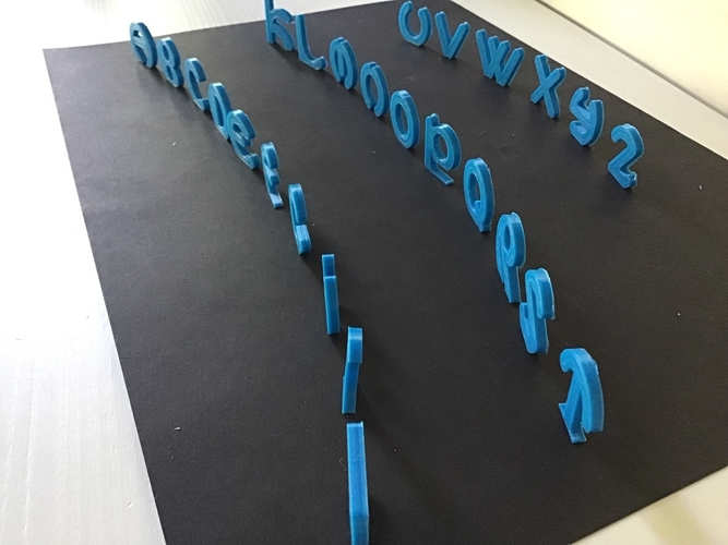 VERTICAL uppercase 3D letters STL file 3D Print 253163 VERTICAL uppercase 3D letters STL file 3D Print 253163