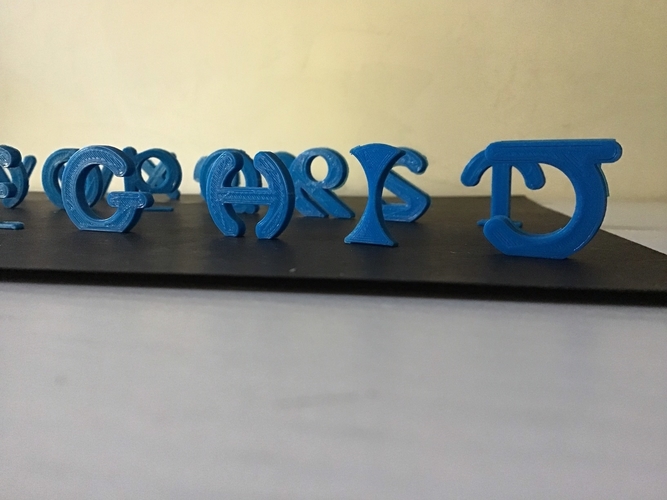 VERTICAL uppercase 3D letters STL file 3D Print 253164 VERTICAL uppercase 3D letters STL file 3D Print 253164