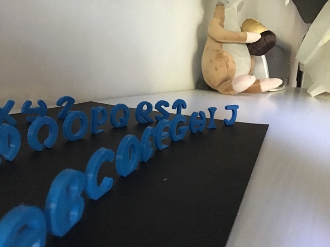 VERTICAL uppercase 3D letters STL file 3D Print 253167 VERTICAL uppercase 3D letters STL file 3D Print 253167