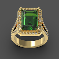 Small Emerald ring 3D Printing 253249