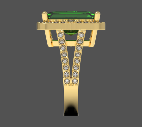 Emerald ring 3D Print 253250