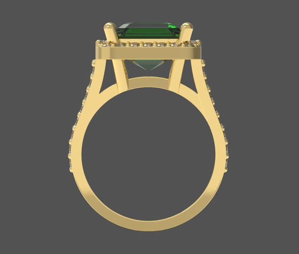 Emerald ring 3D Print 253251
