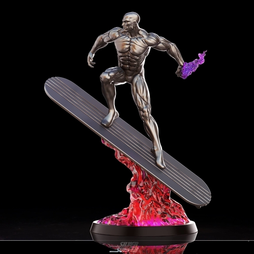 Silver Surfer in action - 3D print model 3D Print 253350 Silver Surfer in action - 3D print model 3D Print 253350