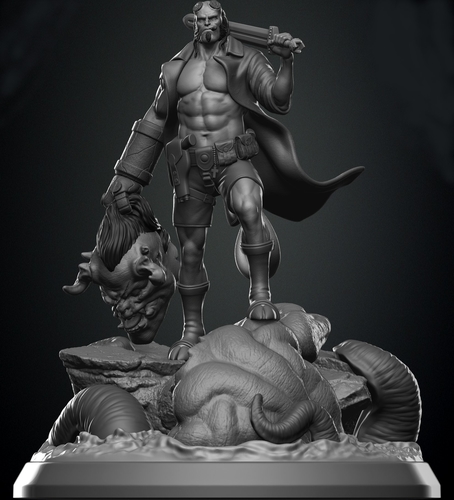HellBoy - 3D Printable Model 3D Print 253362 HellBoy - 3D Printable Model 3D Print 253362