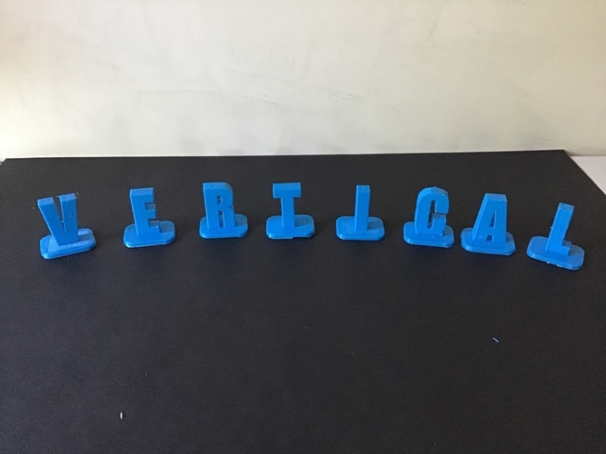 VERTICAL-1 uppercase 3D letters STL file 3D Print 253507 VERTICAL-1 uppercase 3D letters STL file 3D Print 253507