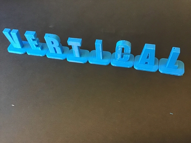VERTICAL-1 uppercase 3D letters STL file 3D Print 253510 VERTICAL-1 uppercase 3D letters STL file 3D Print 253510