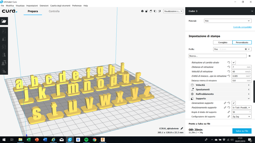 VERTICAL-1 lowercase 3D letters STL file 3D Print 253513 VERTICAL-1 lowercase 3D letters STL file 3D Print 253513