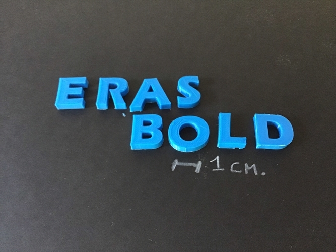 ERASBOLD font uppercase 3D letters STL file 3D Print 253521 ERASBOLD font uppercase 3D letters STL file 3D Print 253521