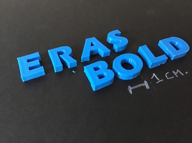 ERASBOLD font uppercase 3D letters STL file 3D Print 253524 ERASBOLD font uppercase 3D letters STL file 3D Print 253524