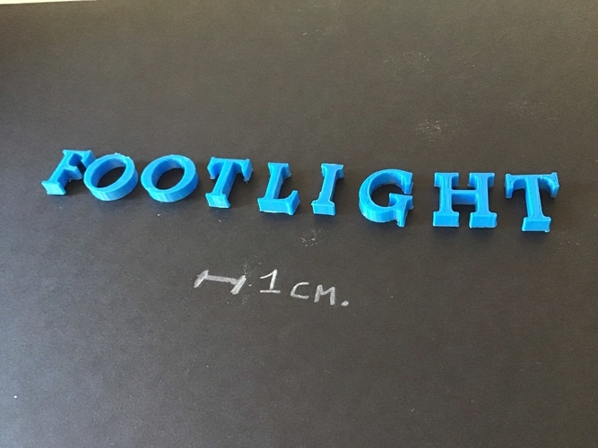 FOOTLIGHT font uppercase 3D letters STL file 3D Print 253548 FOOTLIGHT font uppercase 3D letters STL file 3D Print 253548