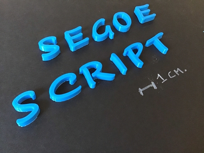 SEGOE SCRIPT font uppercase 3D letters STL file 3D Print 253562 SEGOE SCRIPT font uppercase 3D letters STL file 3D Print 253562