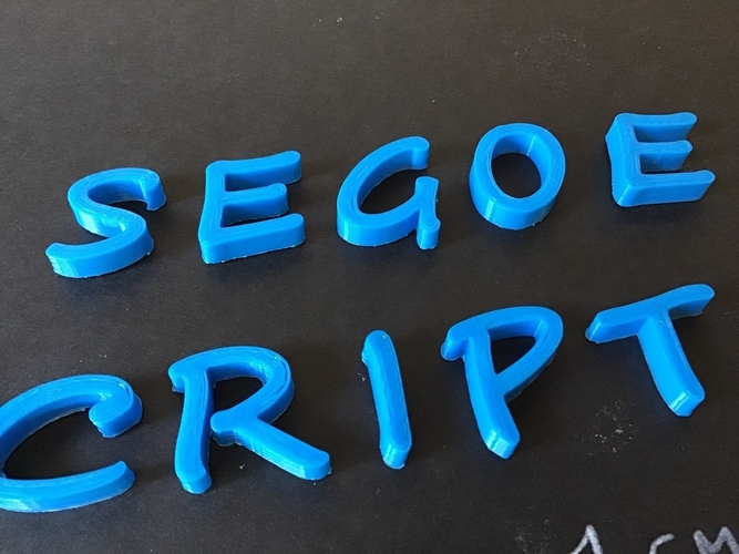 SEGOE SCRIPT font uppercase 3D letters STL file 3D Print 253563 SEGOE SCRIPT font uppercase 3D letters STL file 3D Print 253563