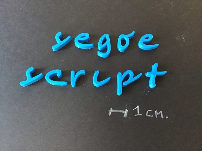 SEGOE SCRIPT font lowercase 3D letters STL file 3D Print 253565 SEGOE SCRIPT font lowercase 3D letters STL file 3D Print 253565