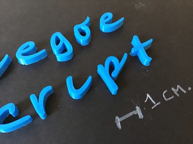 SEGOE SCRIPT font lowercase 3D letters STL file 3D Print 253567 SEGOE SCRIPT font lowercase 3D letters STL file 3D Print 253567