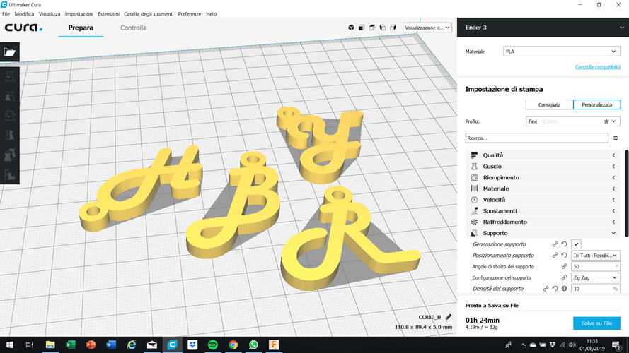 3D LETTERS FOR KEYCHAIN AND MORE 3D Print 253697 3D LETTERS FOR KEYCHAIN AND MORE 3D Print 253697