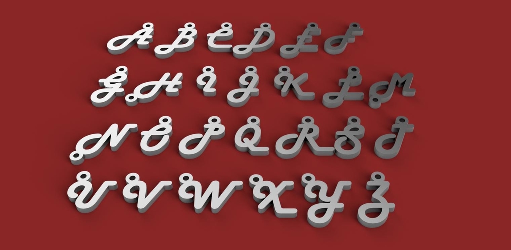 3D LETTERS FOR KEYCHAIN AND MORE 3D Print 253702 3D LETTERS FOR KEYCHAIN AND MORE 3D Print 253702
