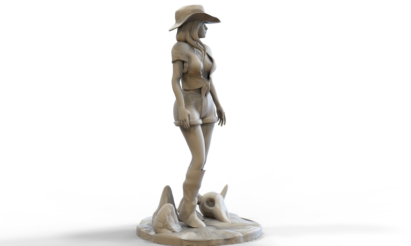 Westen Girl Sculpture 3D Print 253962 Westen Girl Sculpture 3D Print 253962