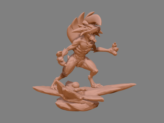 Pokemon Lycanroc Midnight - Fan Art - Figure 3D print model  3D Print 254045