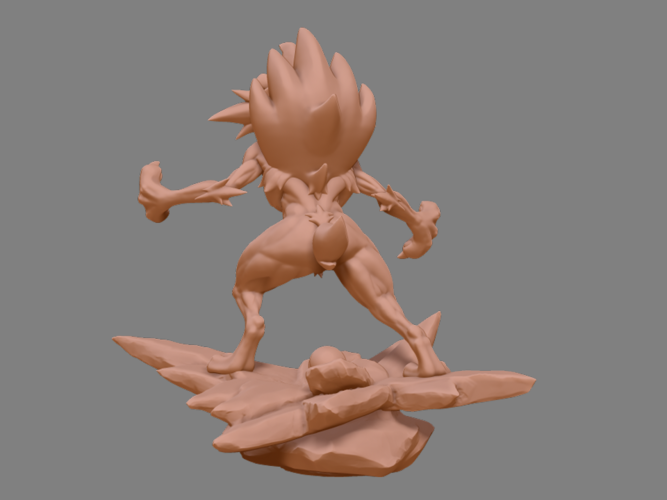 Pokemon Lycanroc Midnight - Fan Art - Figure 3D print model  3D Print 254046
