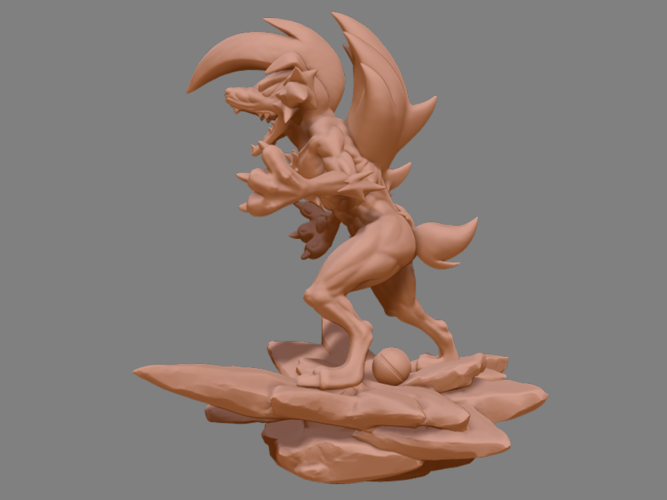 Pokemon Lycanroc Midnight - Fan Art - Figure 3D print model  3D Print 254048