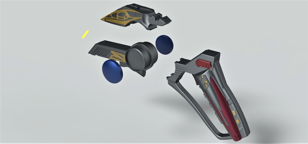 Hirogen Energy Pistol from Star Trek Voyager 3D Print 254222 Hirogen Energy Pistol from Star Trek Voyager 3D Print 254222