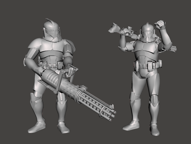 Clone Trooper Set 1 Legion Scale 3D Print 254360 Clone Trooper Set 1 Legion Scale 3D Print 254360