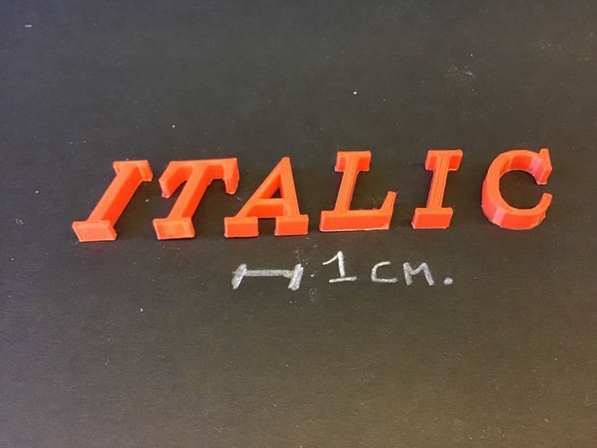 ITALIC font uppercase 3D letters STL file 3D Print 254372 ITALIC font uppercase 3D letters STL file 3D Print 254372