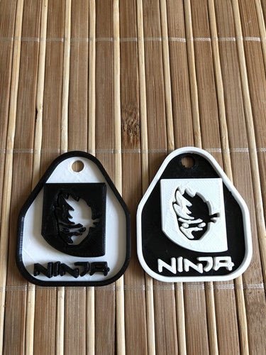 Ninja Keychain (single extruder) 3D Print 254415 Ninja Keychain (single extruder) 3D Print 254415