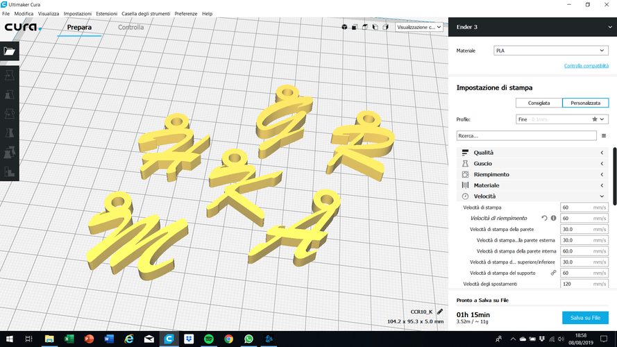 3d letters for keychain and more 3D Print 254830 3d letters for keychain and more 3D Print 254830