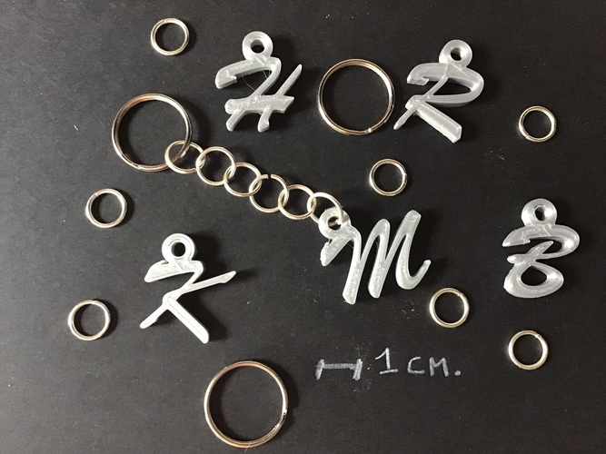 3d letters for keychain and more 3D Print 254831 3d letters for keychain and more 3D Print 254831