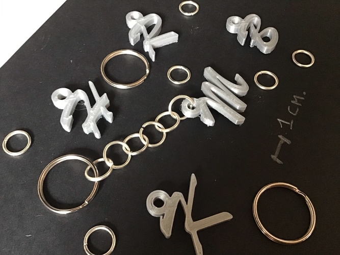 3d letters for keychain and more 3D Print 254834 3d letters for keychain and more 3D Print 254834
