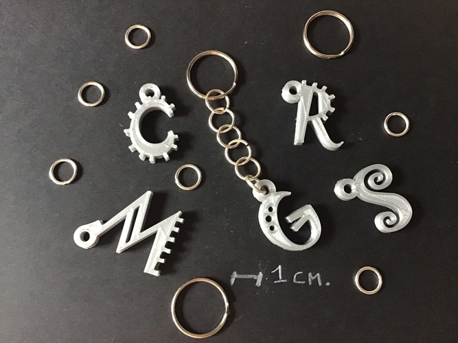 3d letters for keychain and more 3D Print 254839 3d letters for keychain and more 3D Print 254839