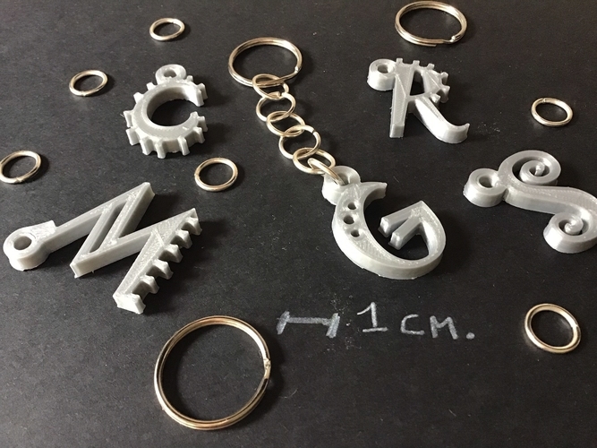 3d letters for keychain and more 3D Print 254841 3d letters for keychain and more 3D Print 254841