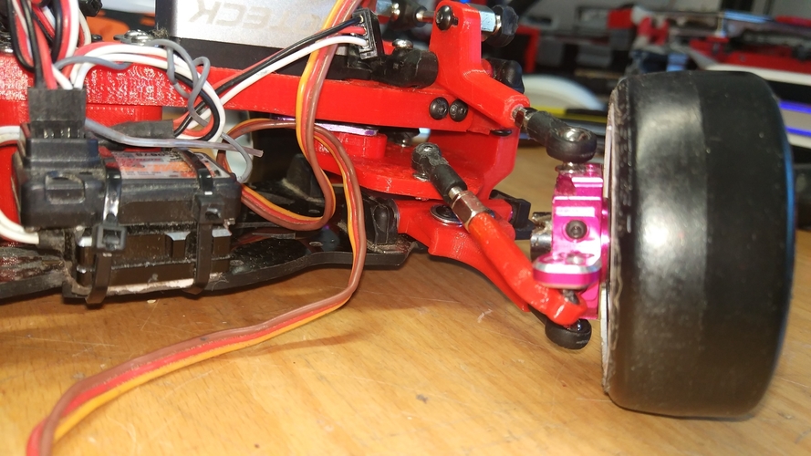 Sakura D4 Steering mk3 3D Print 254921 Sakura D4 Steering mk3 3D Print 254921
