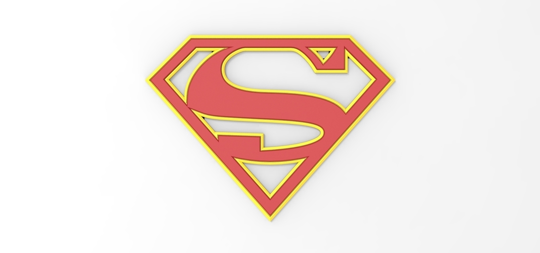 3D printable Supergirl emblem for cosplay costume 3D Print 255050 3D printable Supergirl emblem for cosplay costume 3D Print 255050