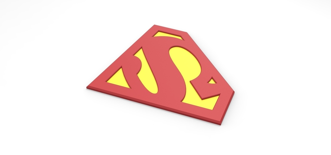 3D printable Superman emblem for cosplay costume 3D Print 255057 3D printable Superman emblem for cosplay costume 3D Print 255057