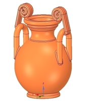 Small Greek vase amphora cup vessel for 3d-print or cnc 3D Printing 255107