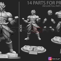 Small Broly version 01 from Broly movie 2019 3D Printing 255432