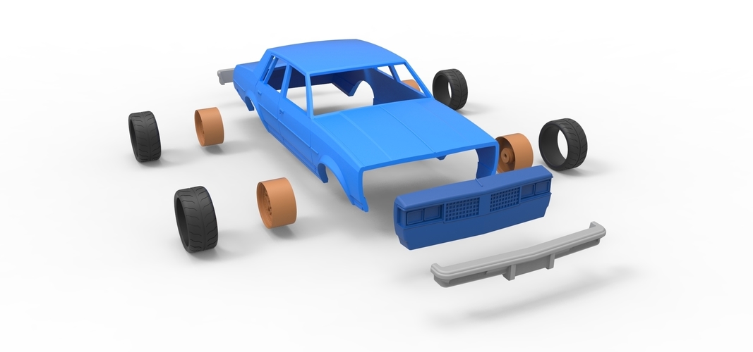 Diecast shell Oldsmobile Cutlass Supreme Scale 1 to 24 3D Print 255591 Diecast shell Oldsmobile Cutlass Supreme Scale 1 to 24 3D Print 255591