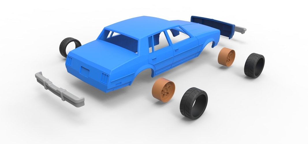 Diecast shell Oldsmobile Cutlass Supreme Scale 1 to 24 3D Print 255593 Diecast shell Oldsmobile Cutlass Supreme Scale 1 to 24 3D Print 255593