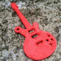 Small Guitar keyring 3D Printing 25563