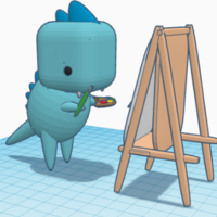 Small dinosaur: paints dinosaur 3D Printing 255630