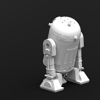 Small R2D2 Salt and Pepper Shaker 3D Printing 25565