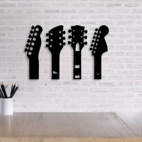 Small GUITAR NECK WALL DECORATION  SET OF 5 MODELS  3D Printing 255687