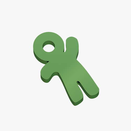 Keychain little man 3D Print 256296 Keychain little man 3D Print 256296