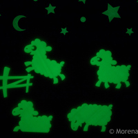 Small Good Night Sheep- glow in the dark 3D Printing 25642